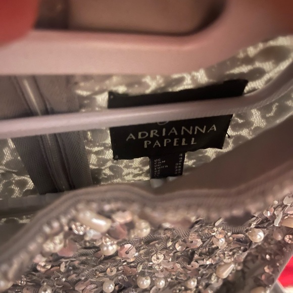 Adrianna Papell beaded gray gown - Picture 3 of 5